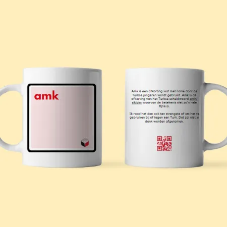Gepersonaliseerde mok met tekst en naam - amk