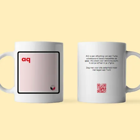 Gepersonaliseerde mok met tekst en naam - aq