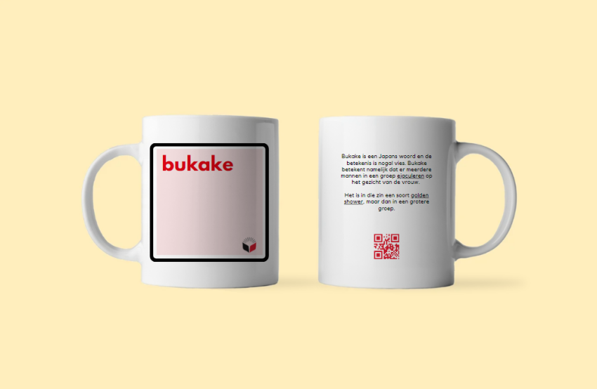 Gepersonaliseerde mok met tekst en naam - bukake