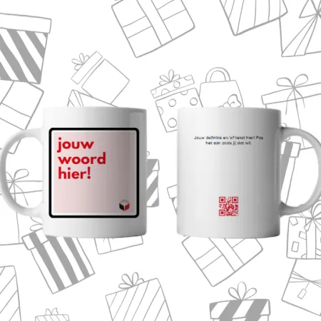 Gepersonaliseerde mok met eigen tekst
